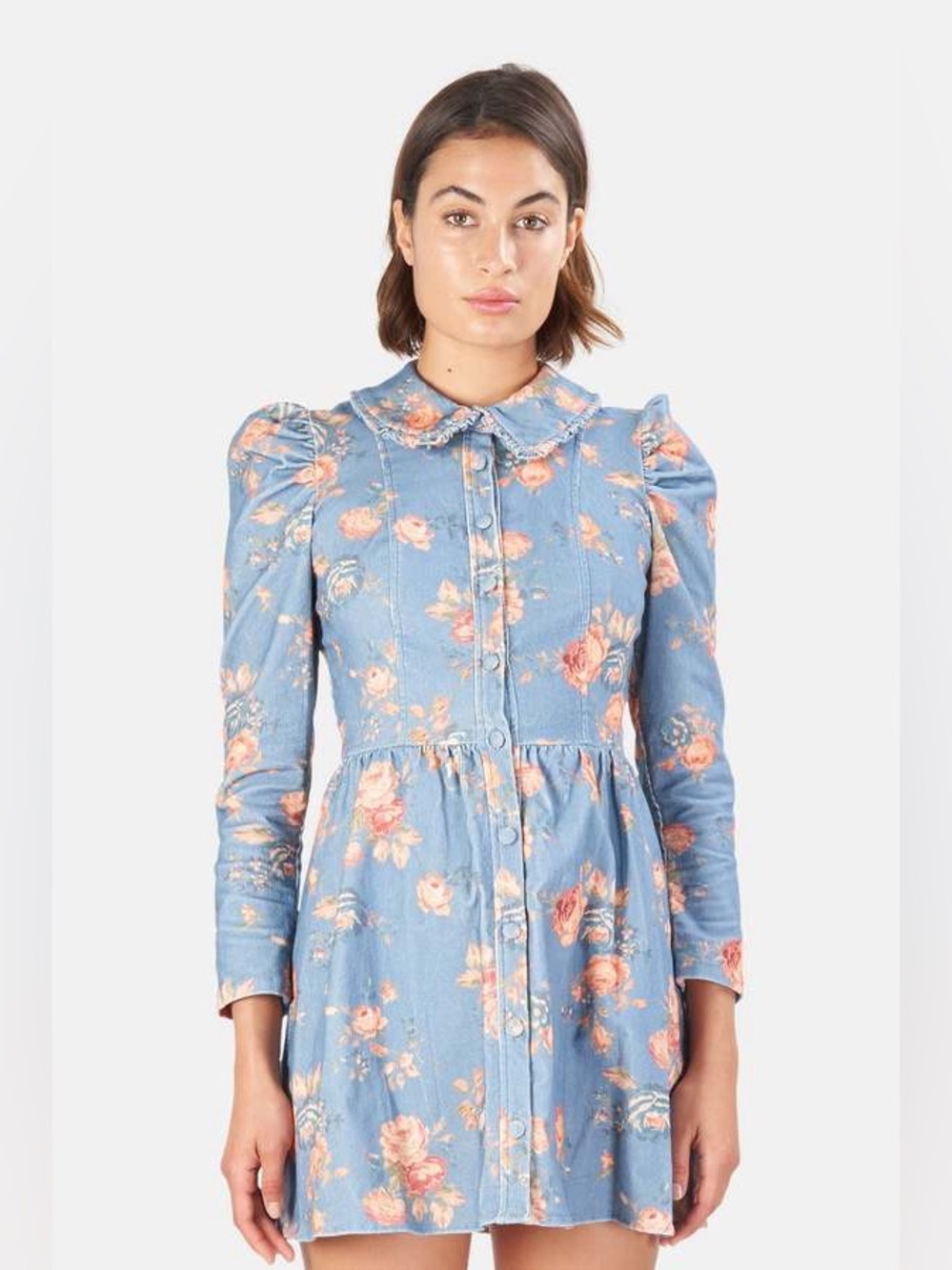 BEYERS DRESS FADED DENIM